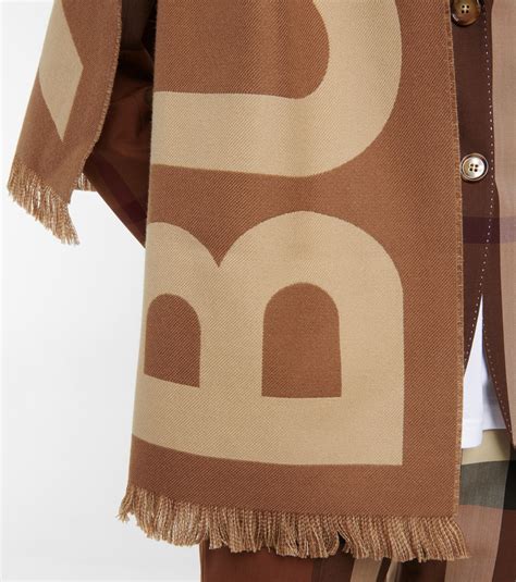 burberry scarf logo|burberry logo wool scarf.